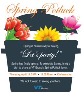 Spring Potluck invite